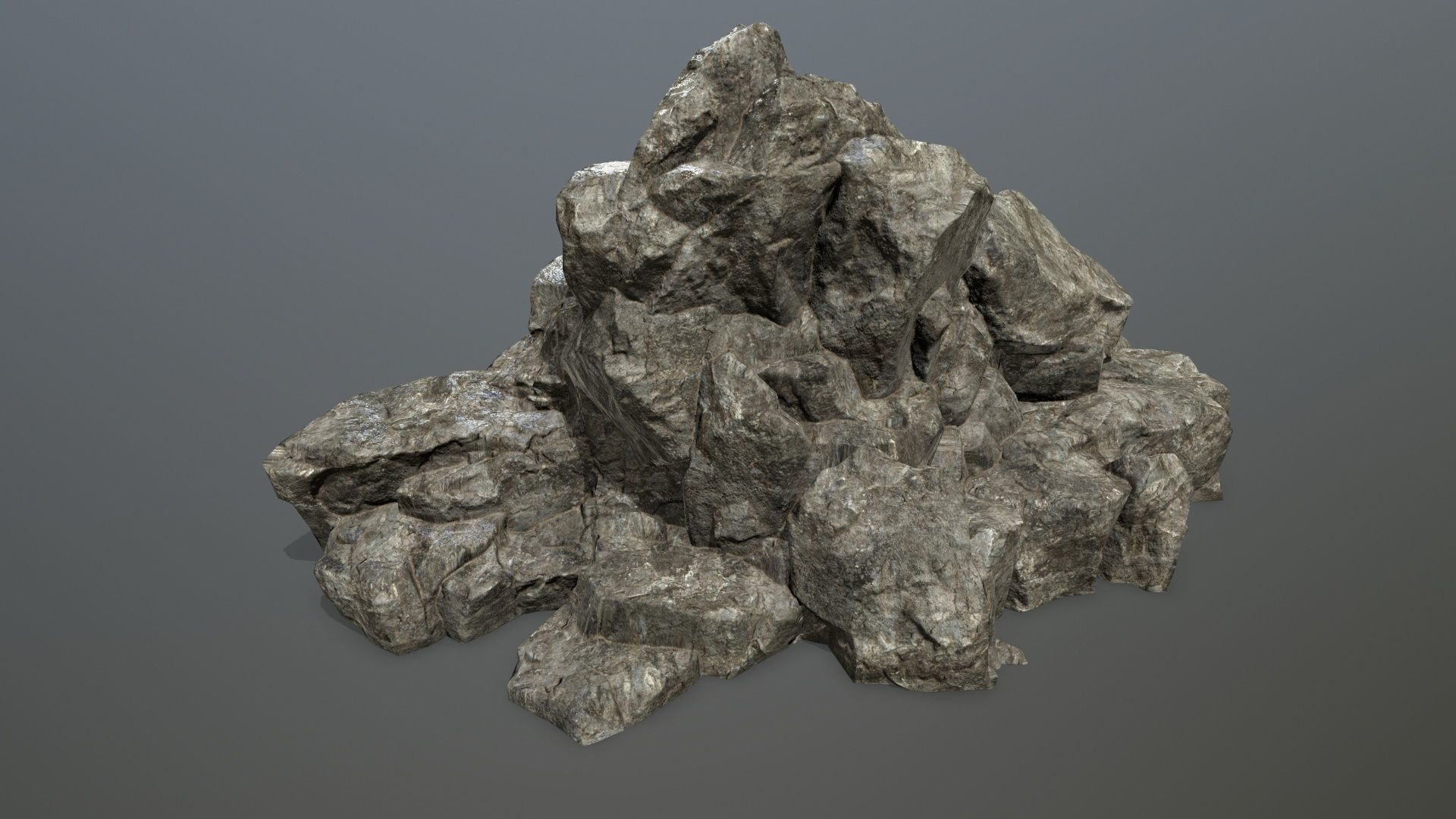 cliff rocks Low-poly 3D model_20