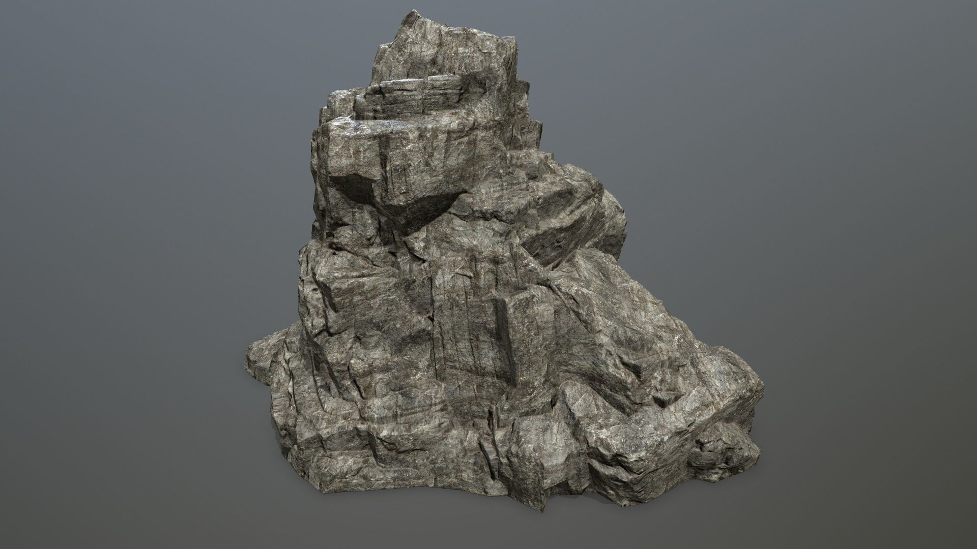 cliff rocks Low-poly 3D model_12