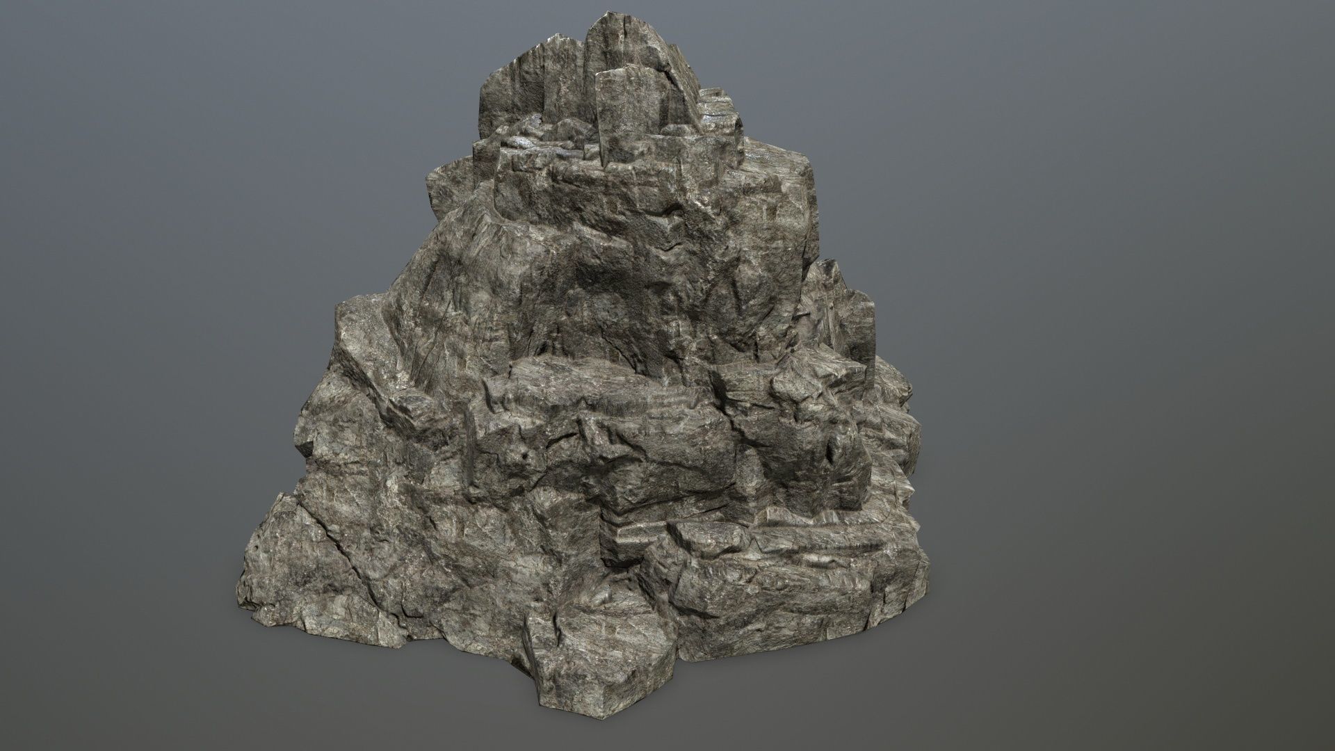 cliff rocks Low-poly 3D model_13