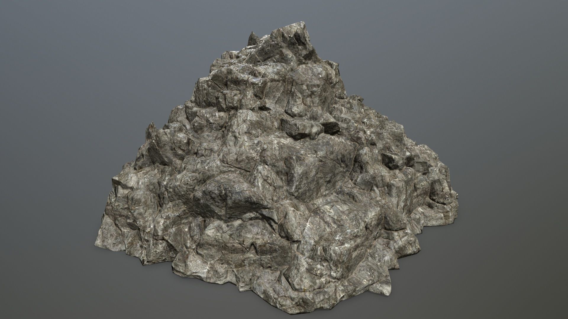 cliff rocks Low-poly 3D model_7