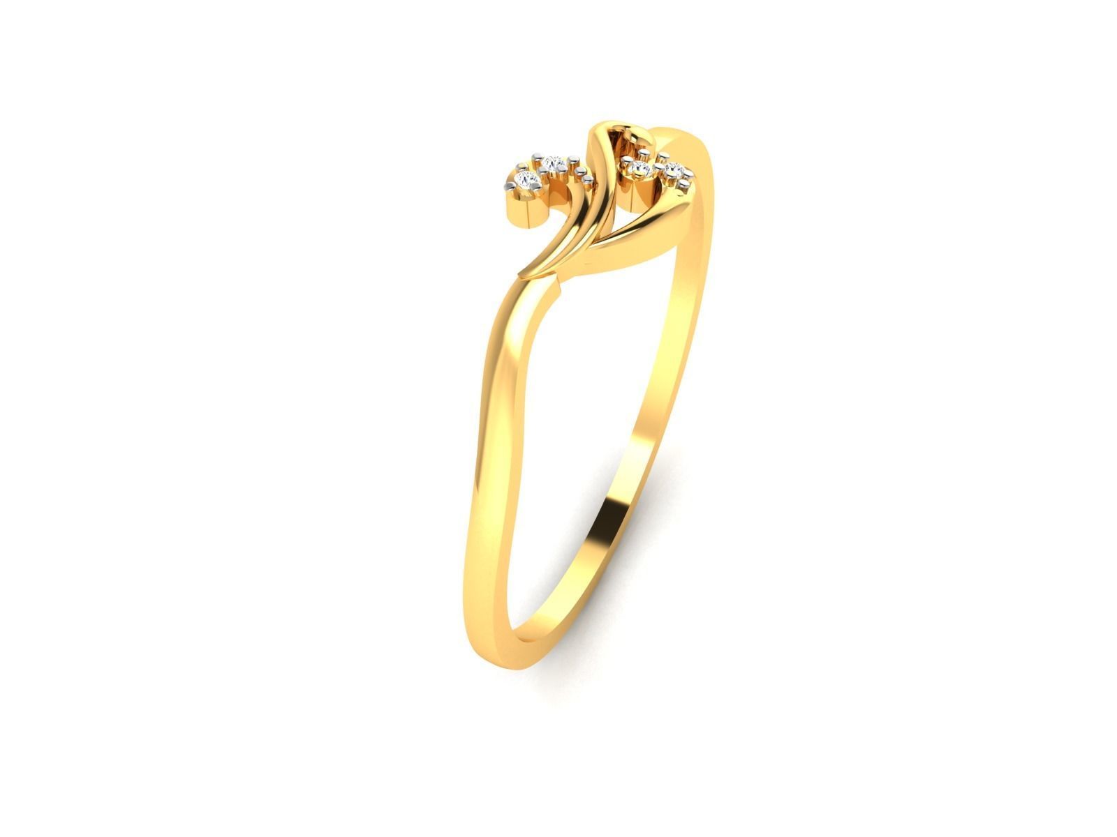 Women Band Ring 3dm render detail 3D print model_3