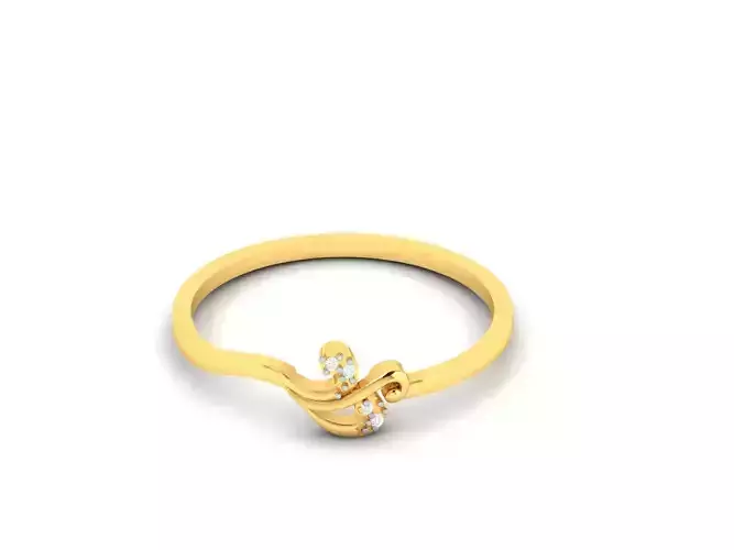 Women Band Ring 3dm render detail