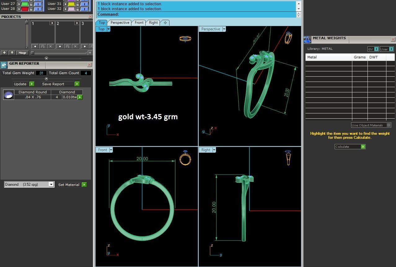 Women Band Ring 3dm render detail 3D print model_8