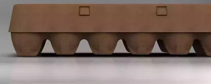 EGG DOZEN CARTON OPEN AND CLOSE  3D model