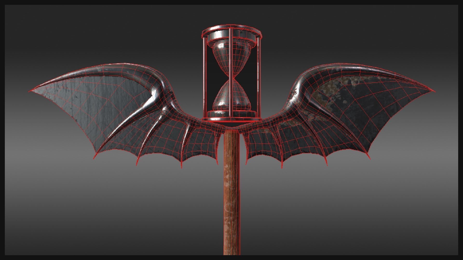 Plague Doctor Cane Low-poly 3D model_3