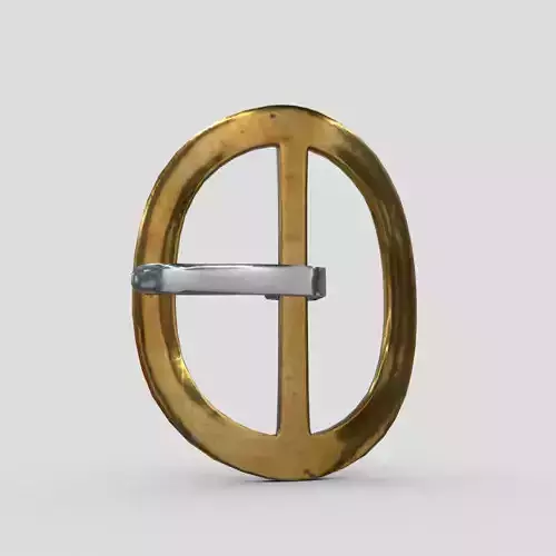 Buckle 5 gold metal Low-poly 3D model