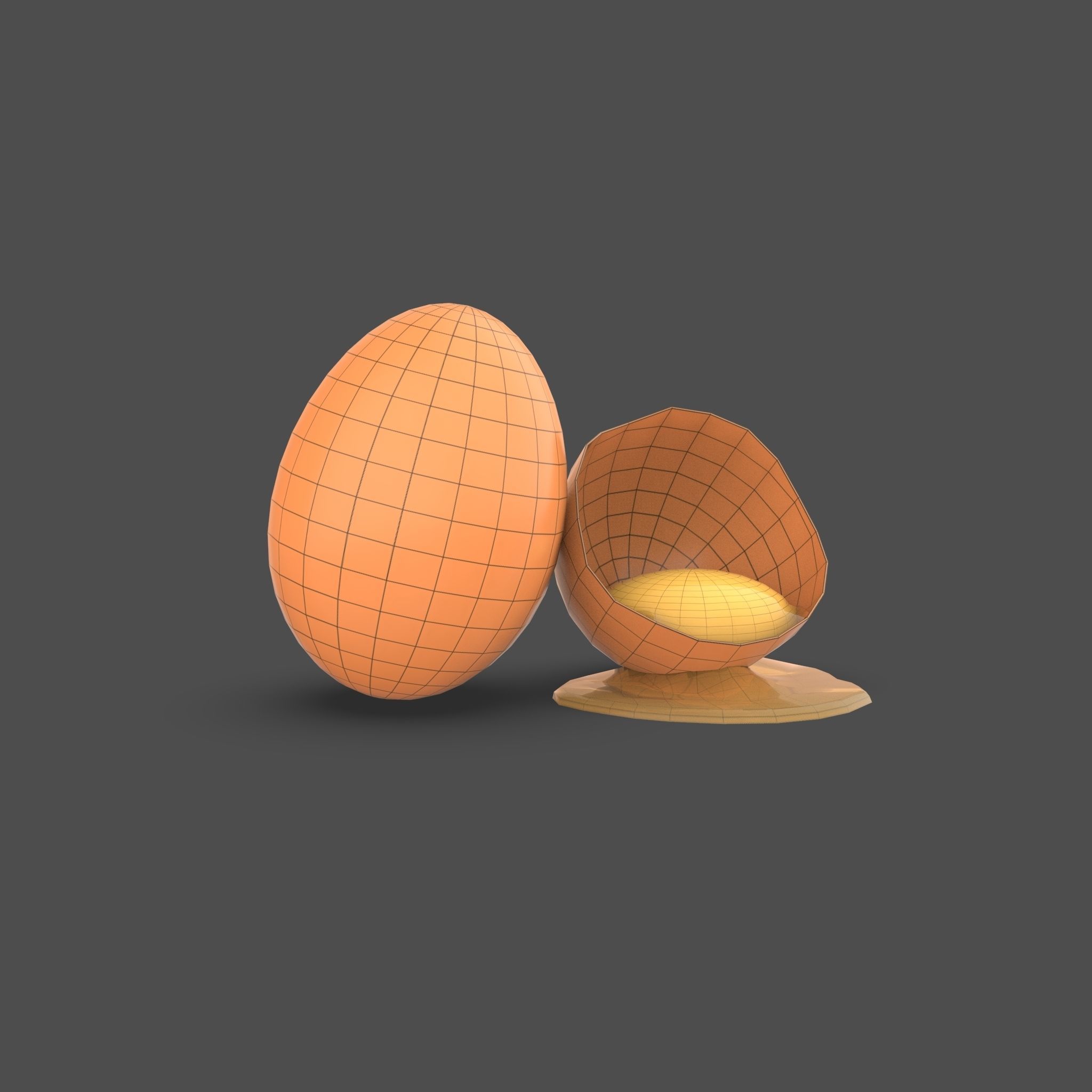 Egg 3D Model Low-poly 3D model_5