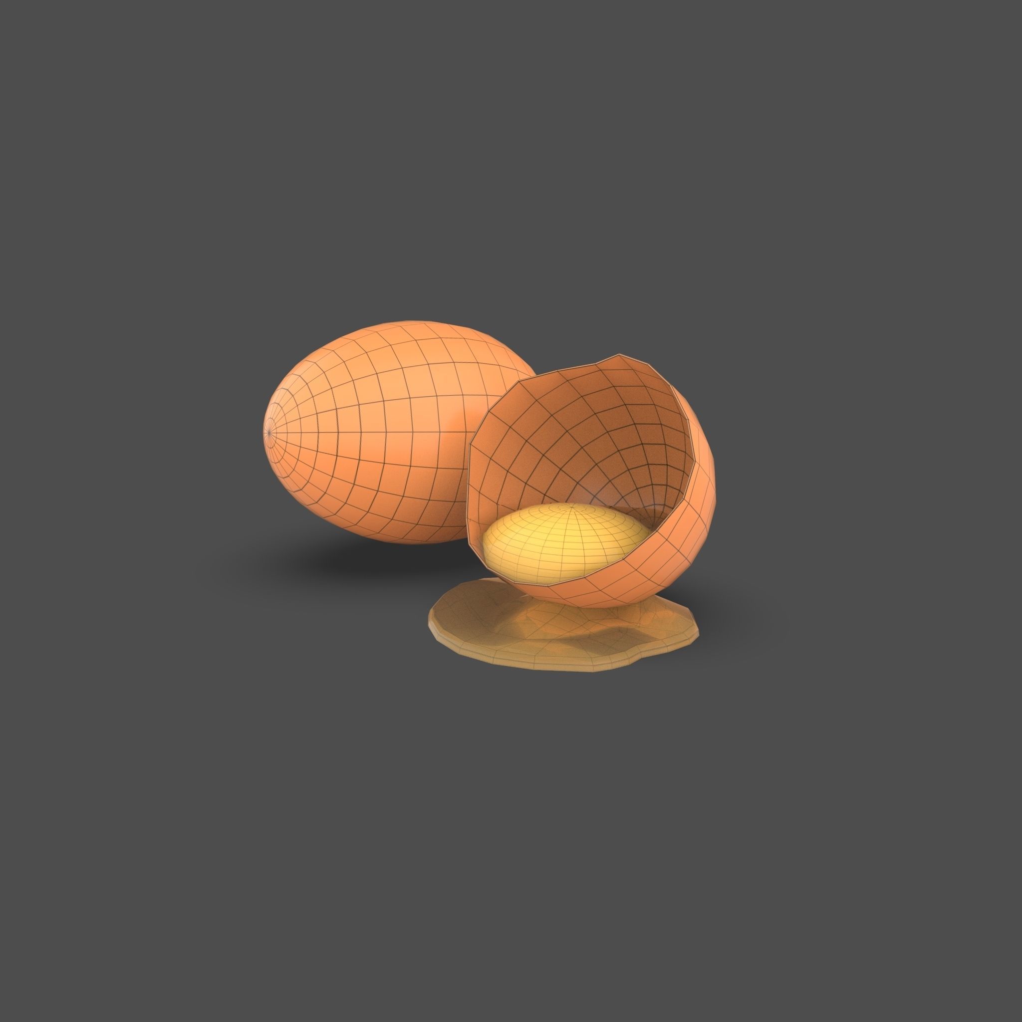 Egg 3D Model Low-poly 3D model_1