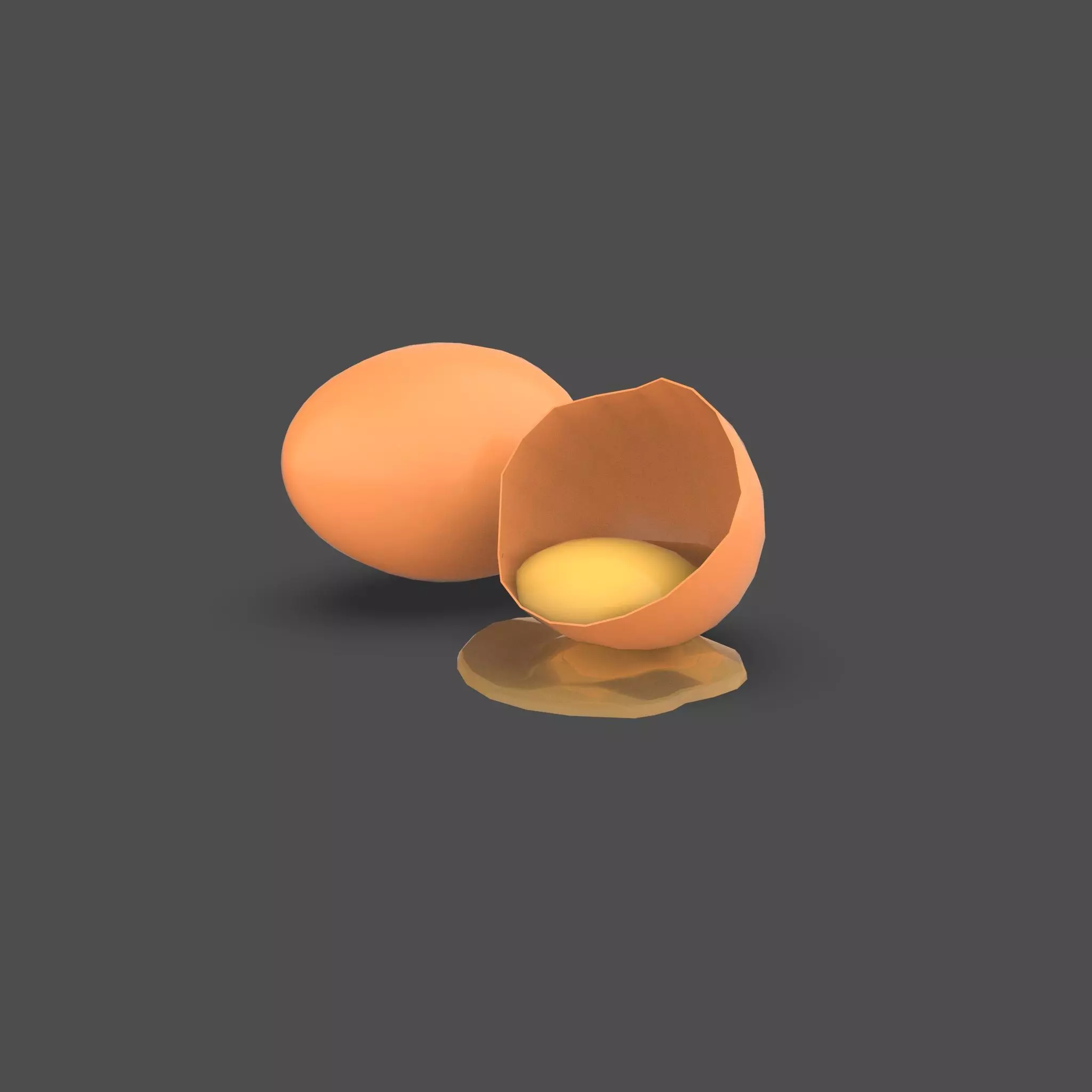 Egg 3D Model Low-poly 3D model_0
