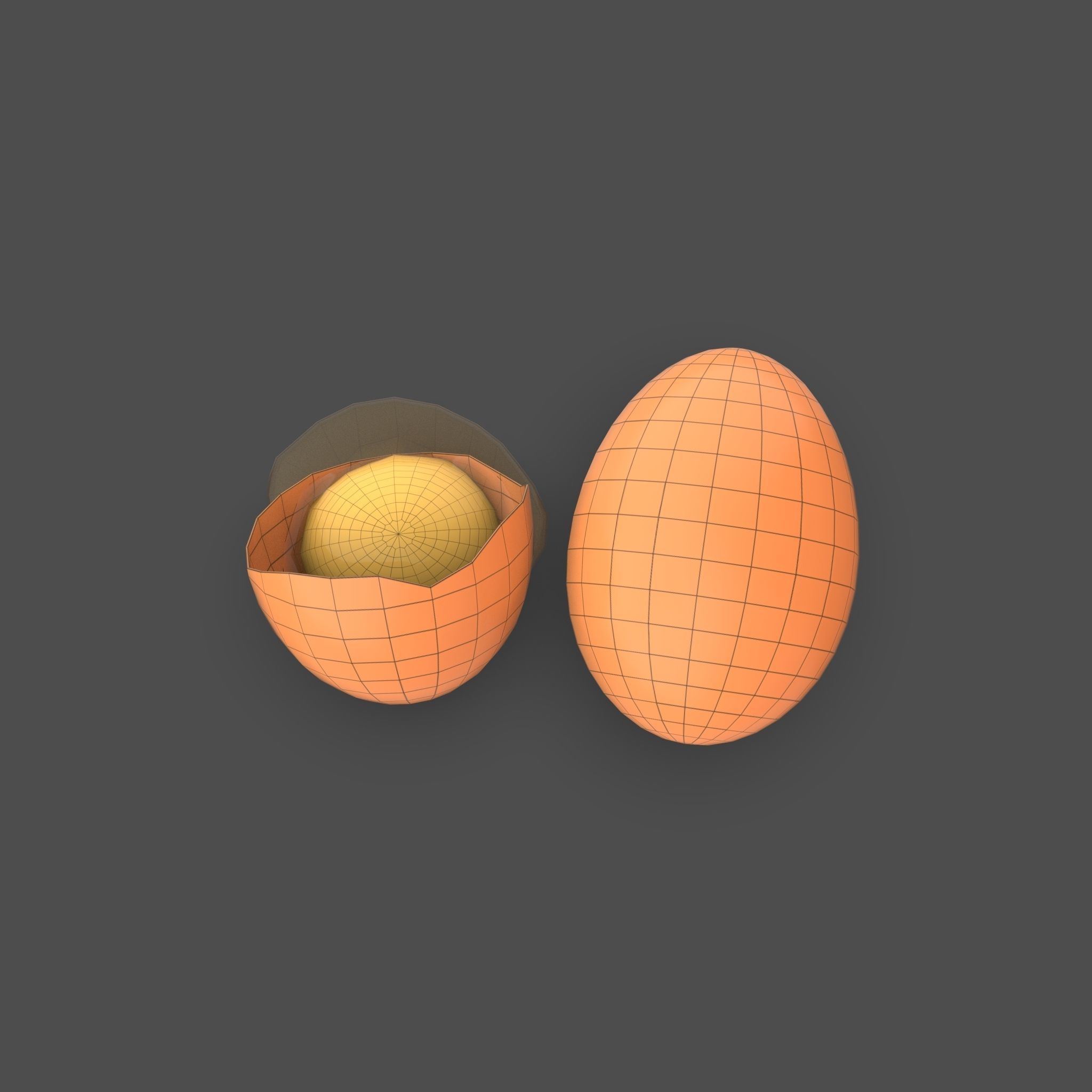 Egg 3D Model Low-poly 3D model_3