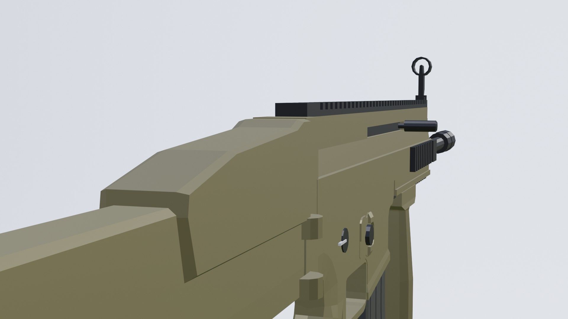 SCAR H low poly automatic rifle Low-poly 3D model_15