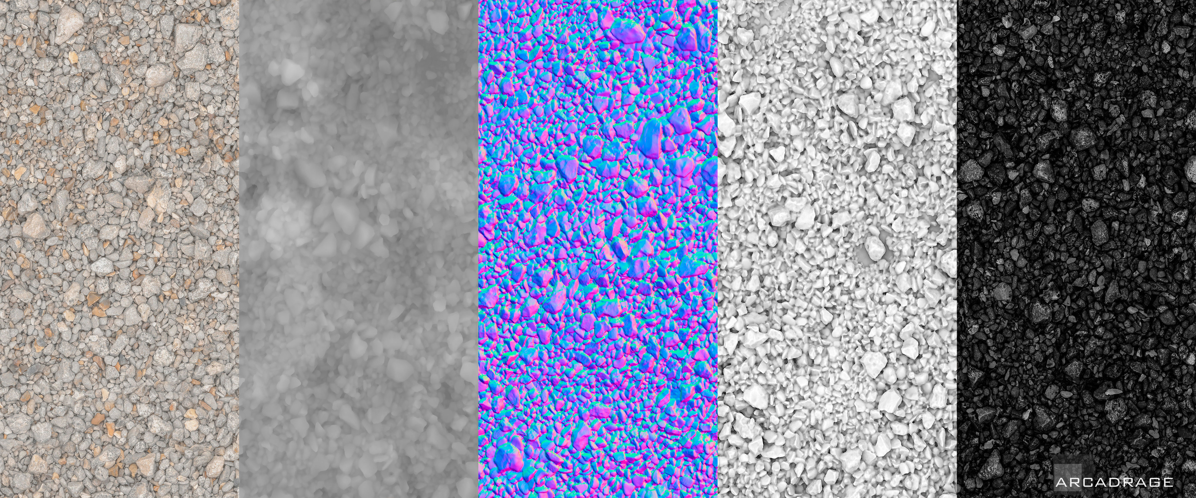 Gravels - 3D Texture - 300 x 300 cm Seamless scan - 18k Texture_4