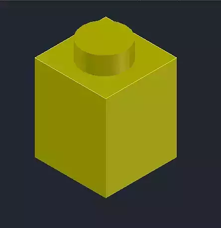 Lego brick 1x1 3D model