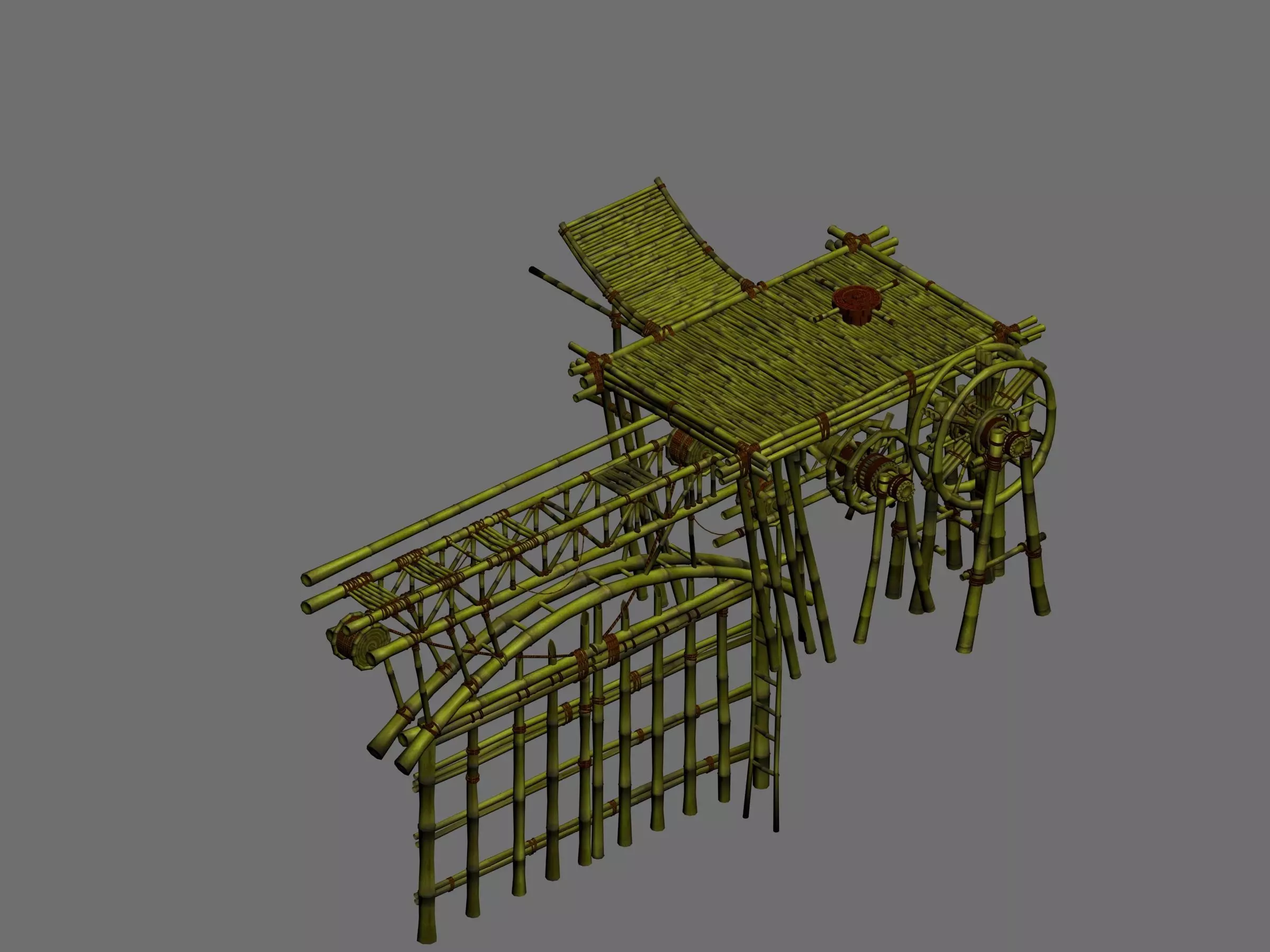 - Campanula Island scene - wooden door organs 01 3D model_0