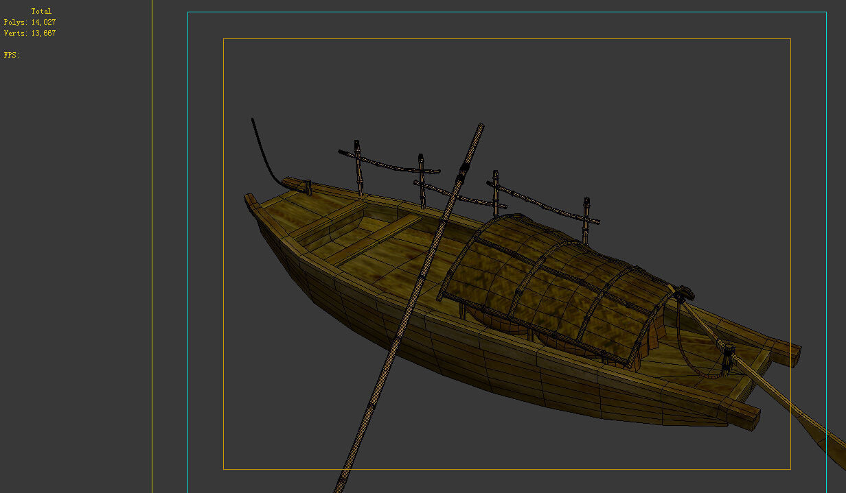 Game Model - Campanula island scenes - boat 01 3D model_1