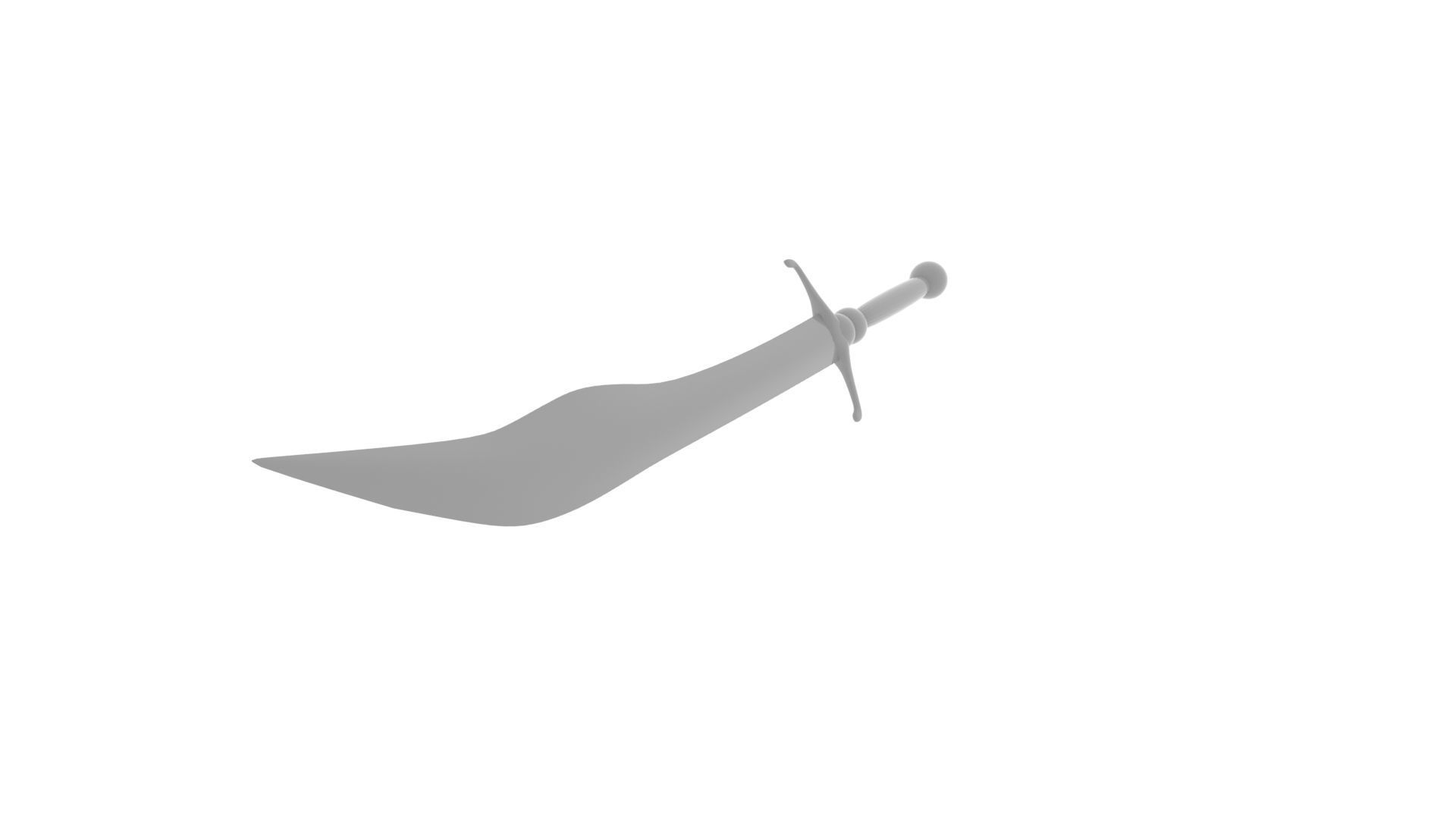 Scimitar Ottoman Sword 3D print model_2