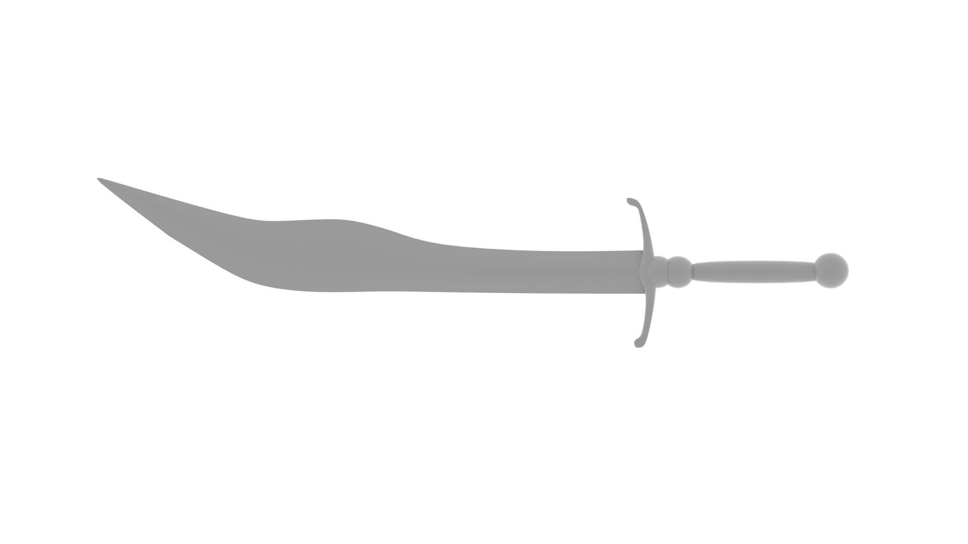 Scimitar Ottoman Sword 3D print model_3