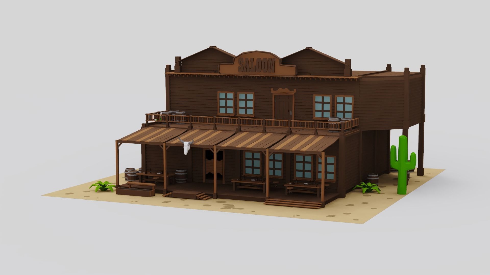 Western Pack - 102 Assets Low-poly 3D model_104