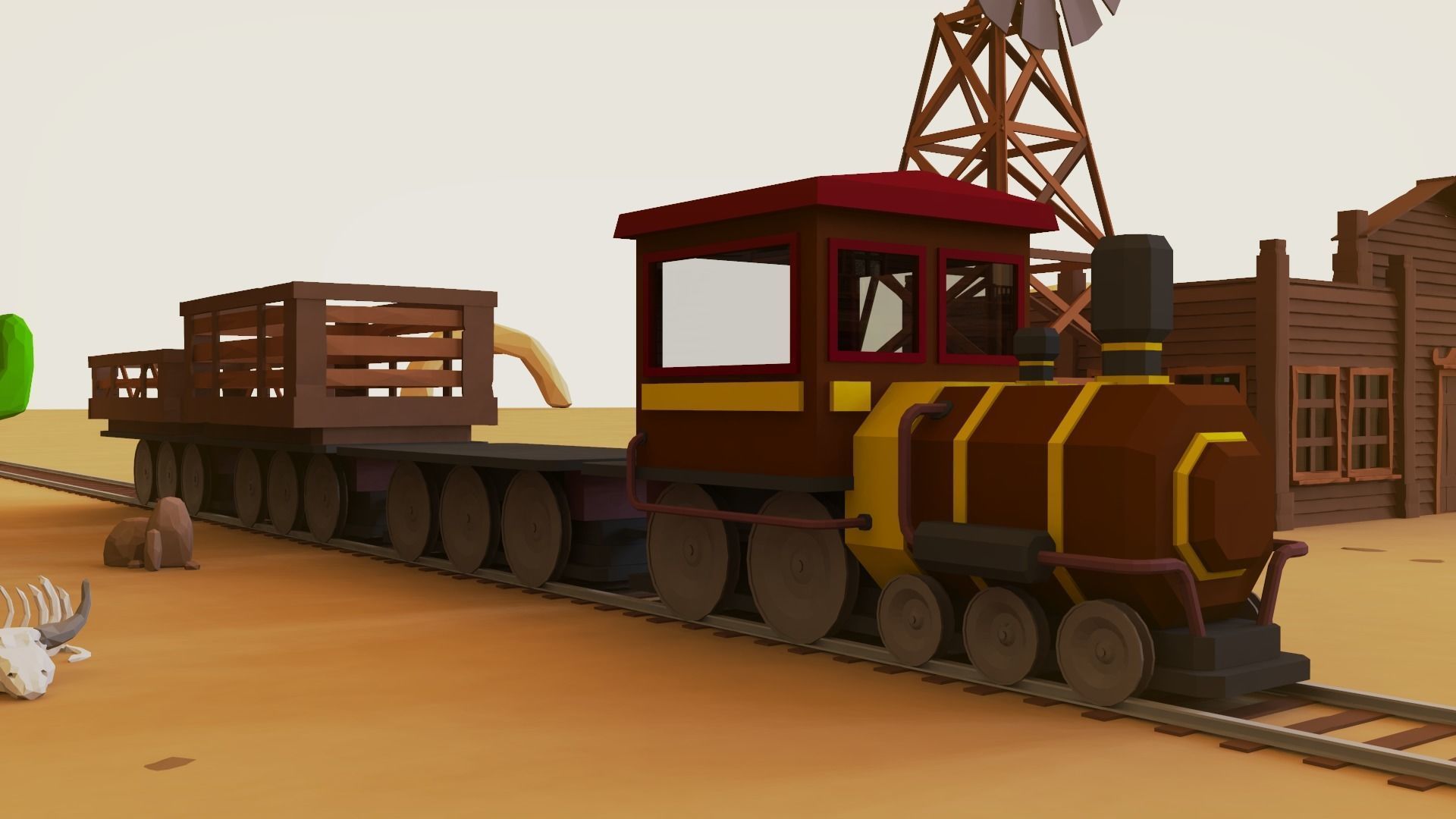 Western Pack - 102 Assets Low-poly 3D model_5