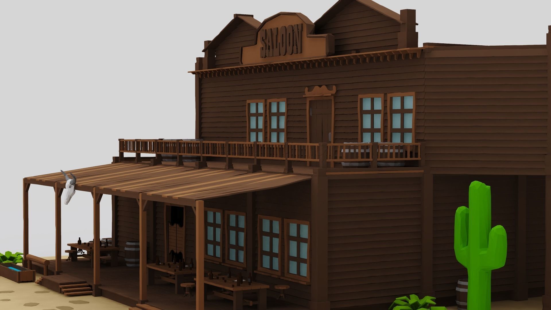 Western Pack - 102 Assets Low-poly 3D model_108