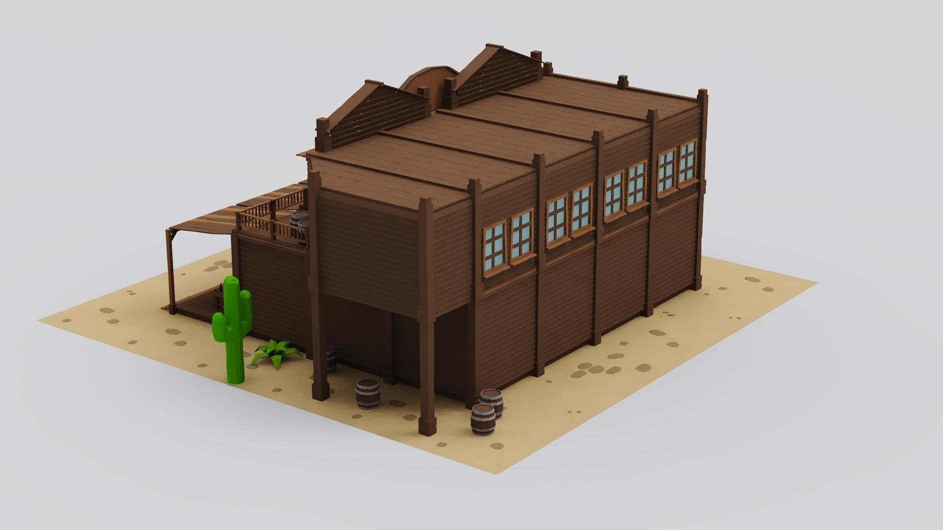 Western Pack - 102 Assets Low-poly 3D model_107