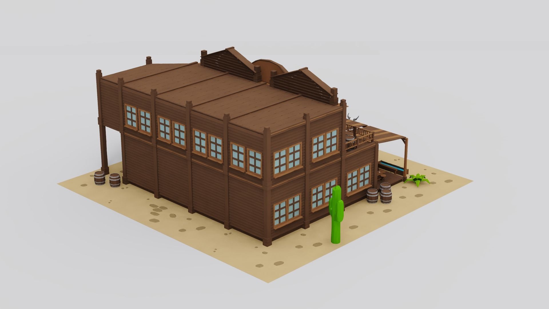 Western Pack - 102 Assets Low-poly 3D model_106