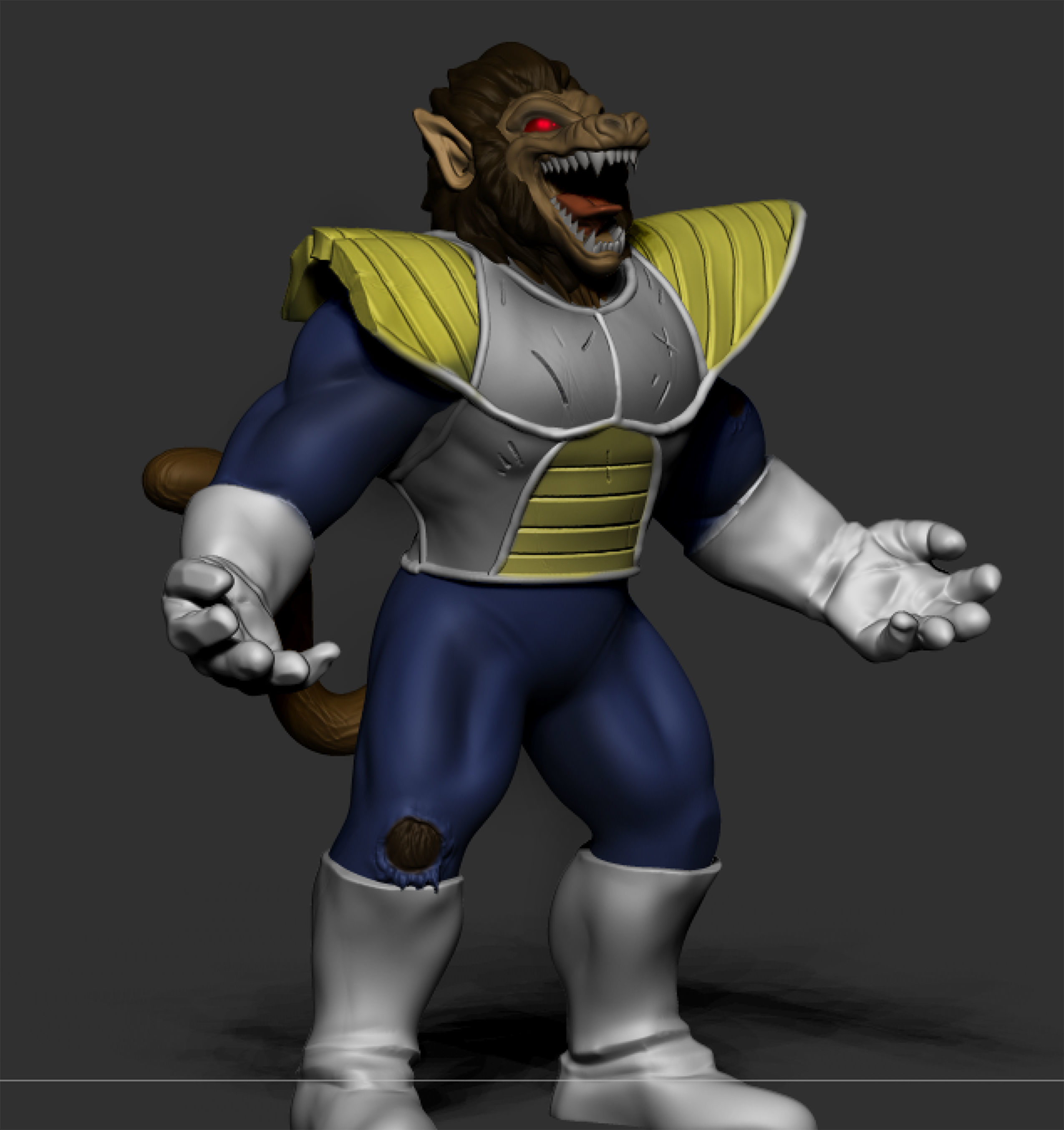 Oozaru Form Vegeta 3D print model_2
