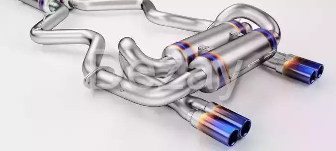 Tuning exhaust system car 3D model
