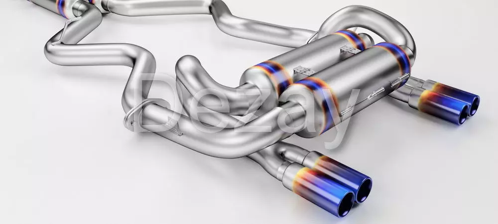 Tuning exhaust system car 3D model_0