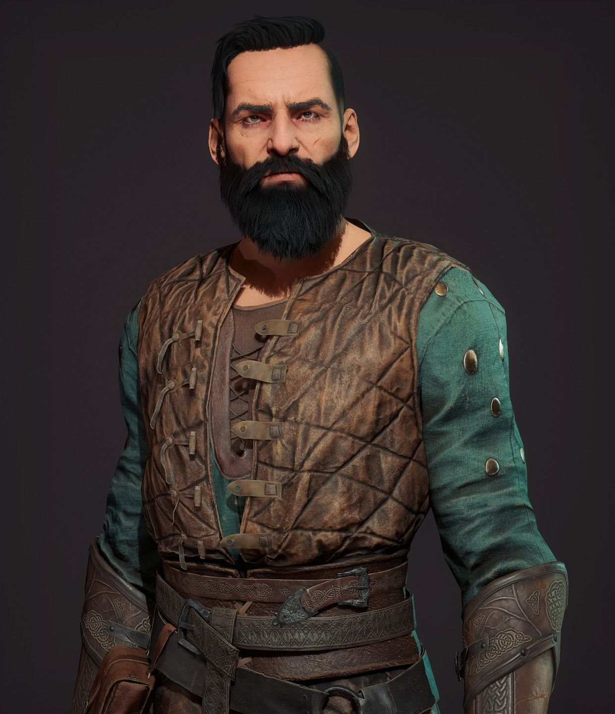 Viking Berserk Low-poly 3D model_7