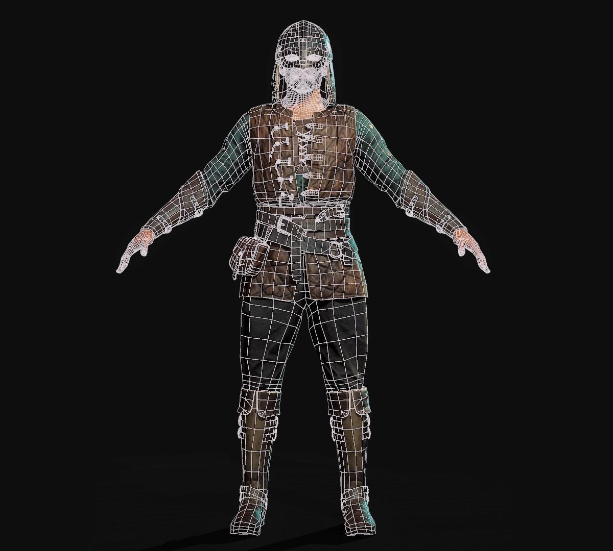 Viking Berserk Low-poly 3D model_9