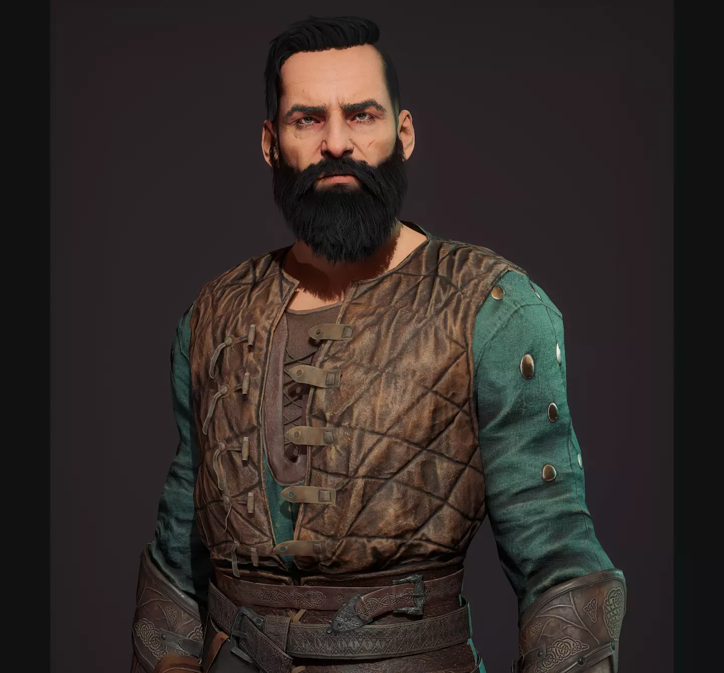 Viking Berserk Low-poly 3D model_0