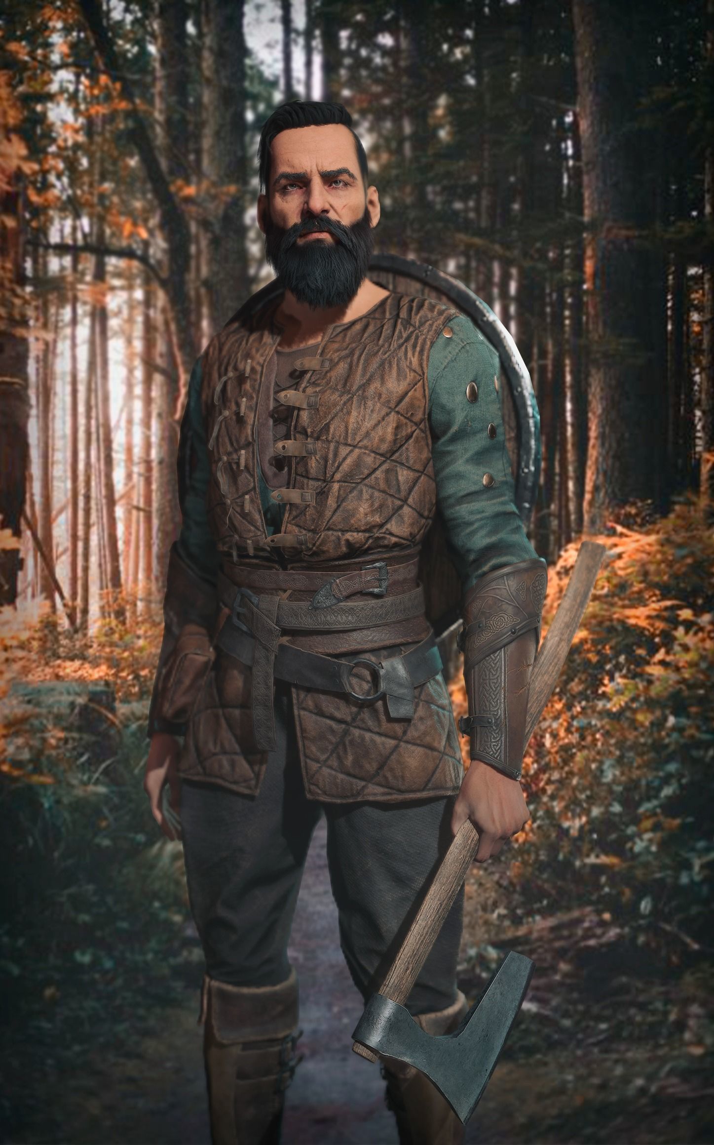 Viking Berserk Low-poly 3D model_3