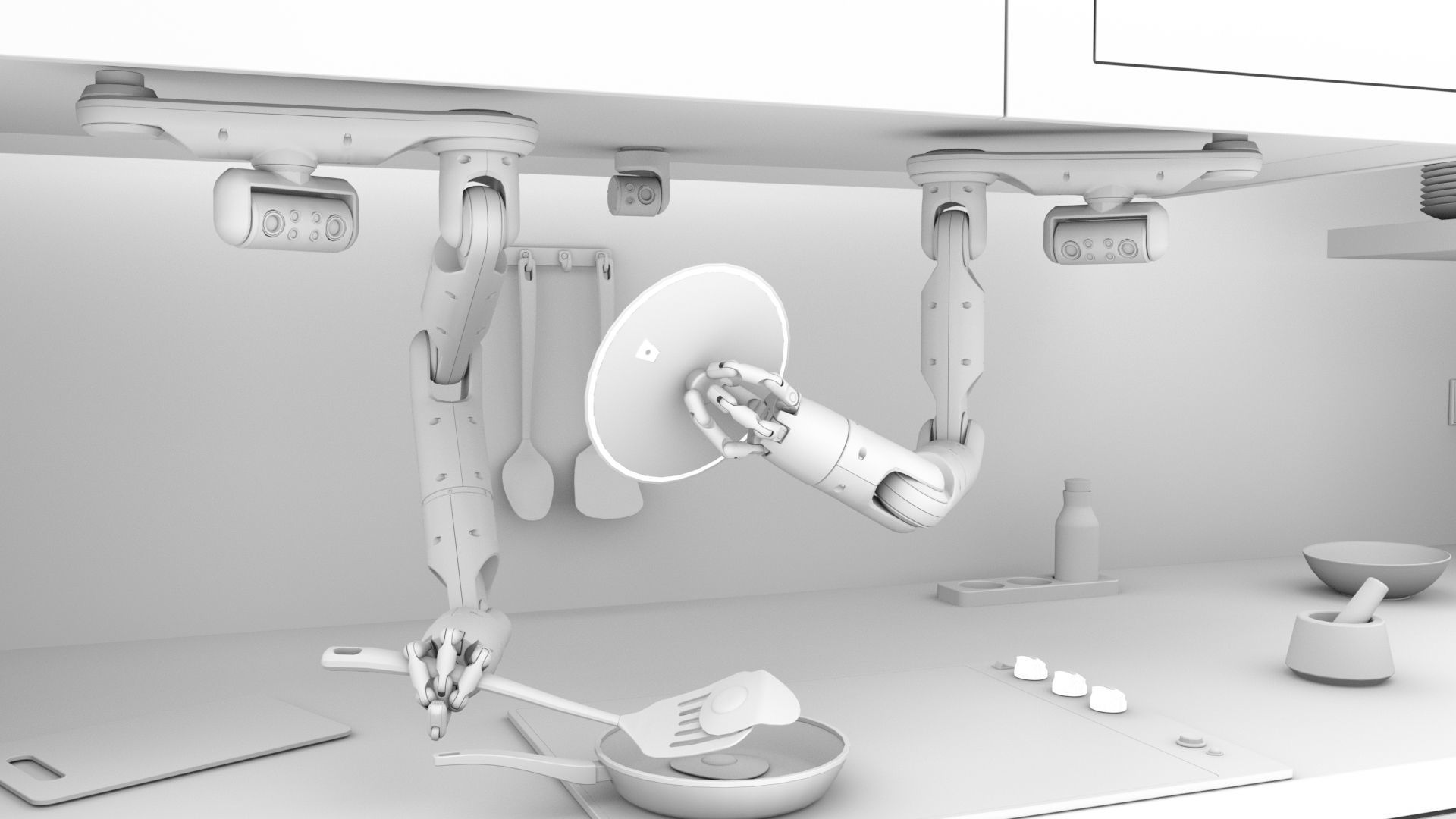 Kitchen robot Bot Chef   3D model_10