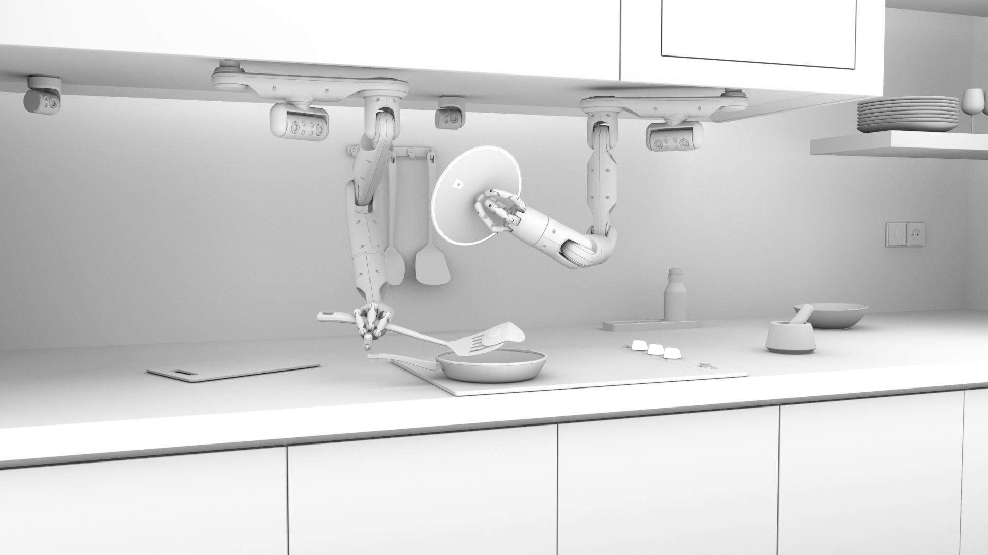 Kitchen robot Bot Chef   3D model_11