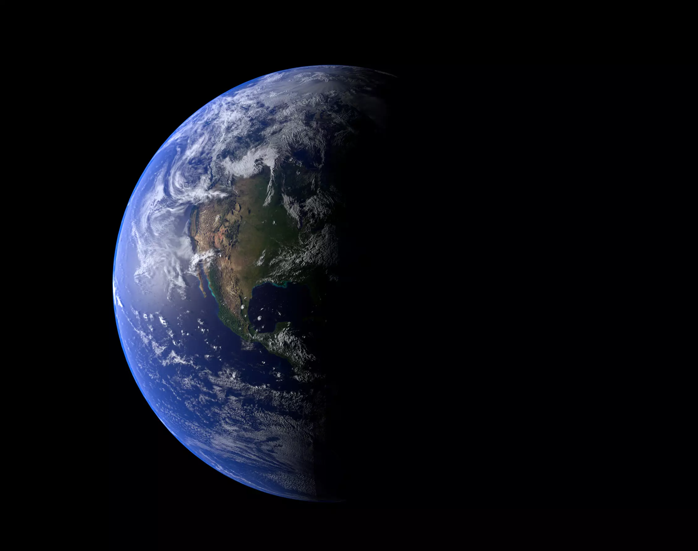 Earth model 3D realistic from space - 3D model