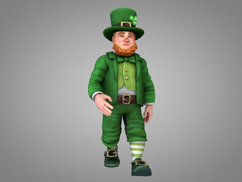 Leprechaun Saint Patrick 3D model_3