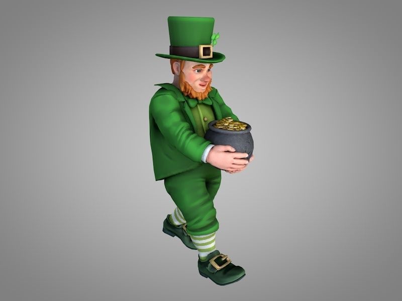 Leprechaun Saint Patrick 3D model_5
