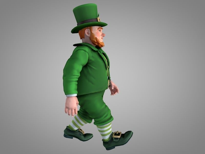 Leprechaun Saint Patrick 3D model_2