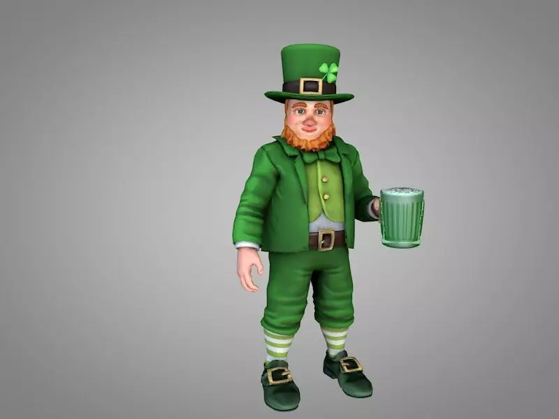 Leprechaun Saint Patrick 3D model_0