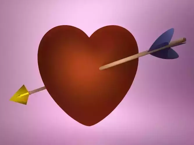heart and arrow 3D model