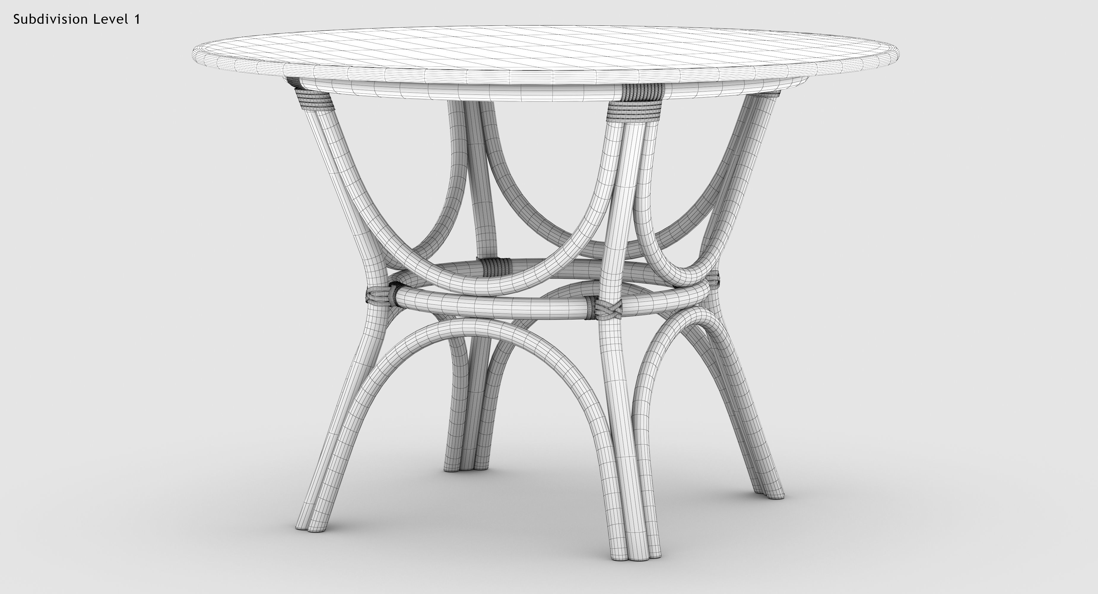 Caribbean Dining Table 3D model_8