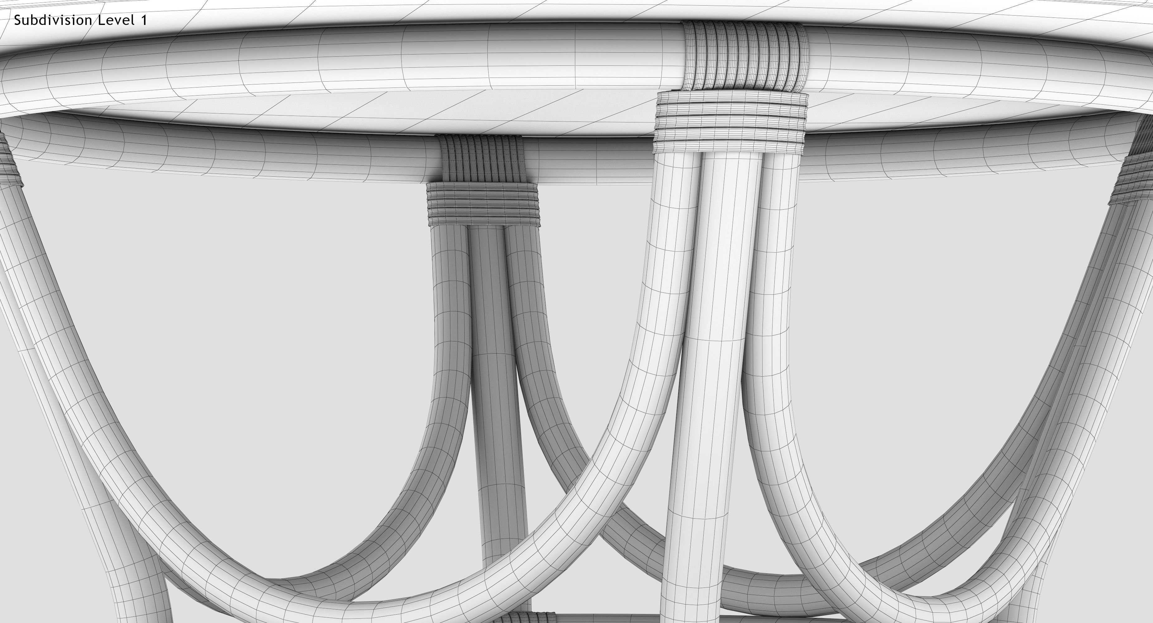 Caribbean Dining Table 3D model_12