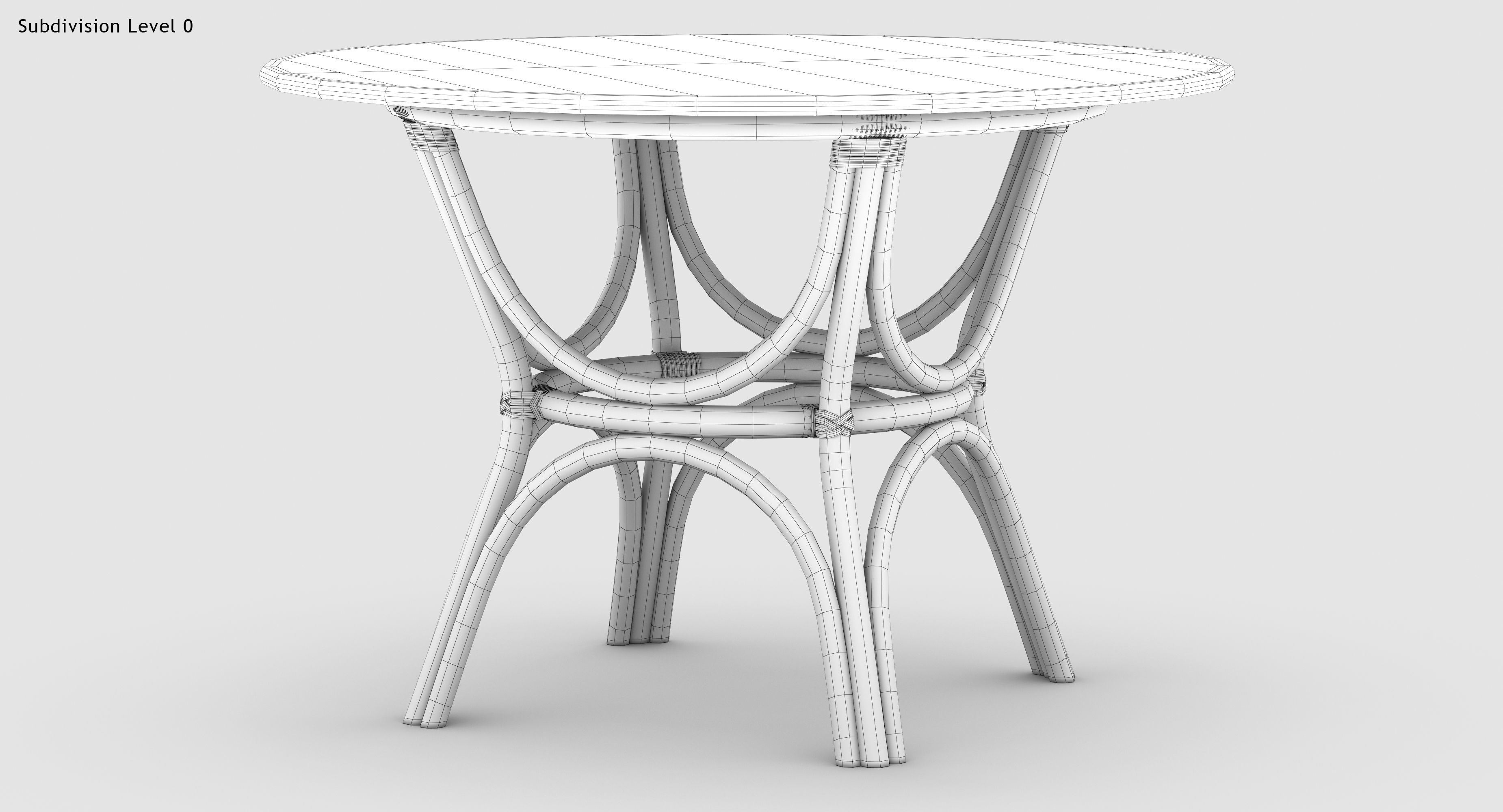 Caribbean Dining Table 3D model_7