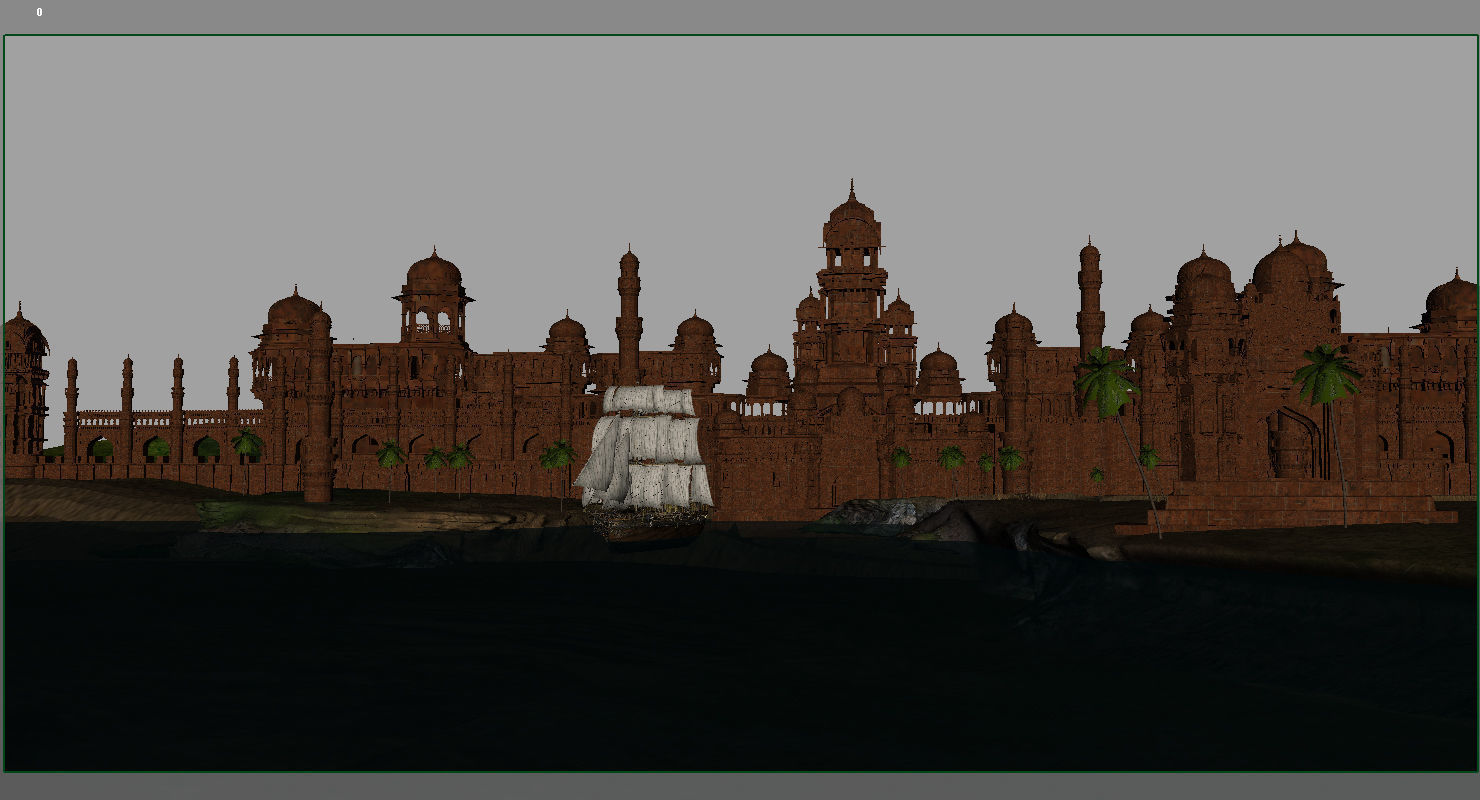 fort palace 3d set model 3D model_9