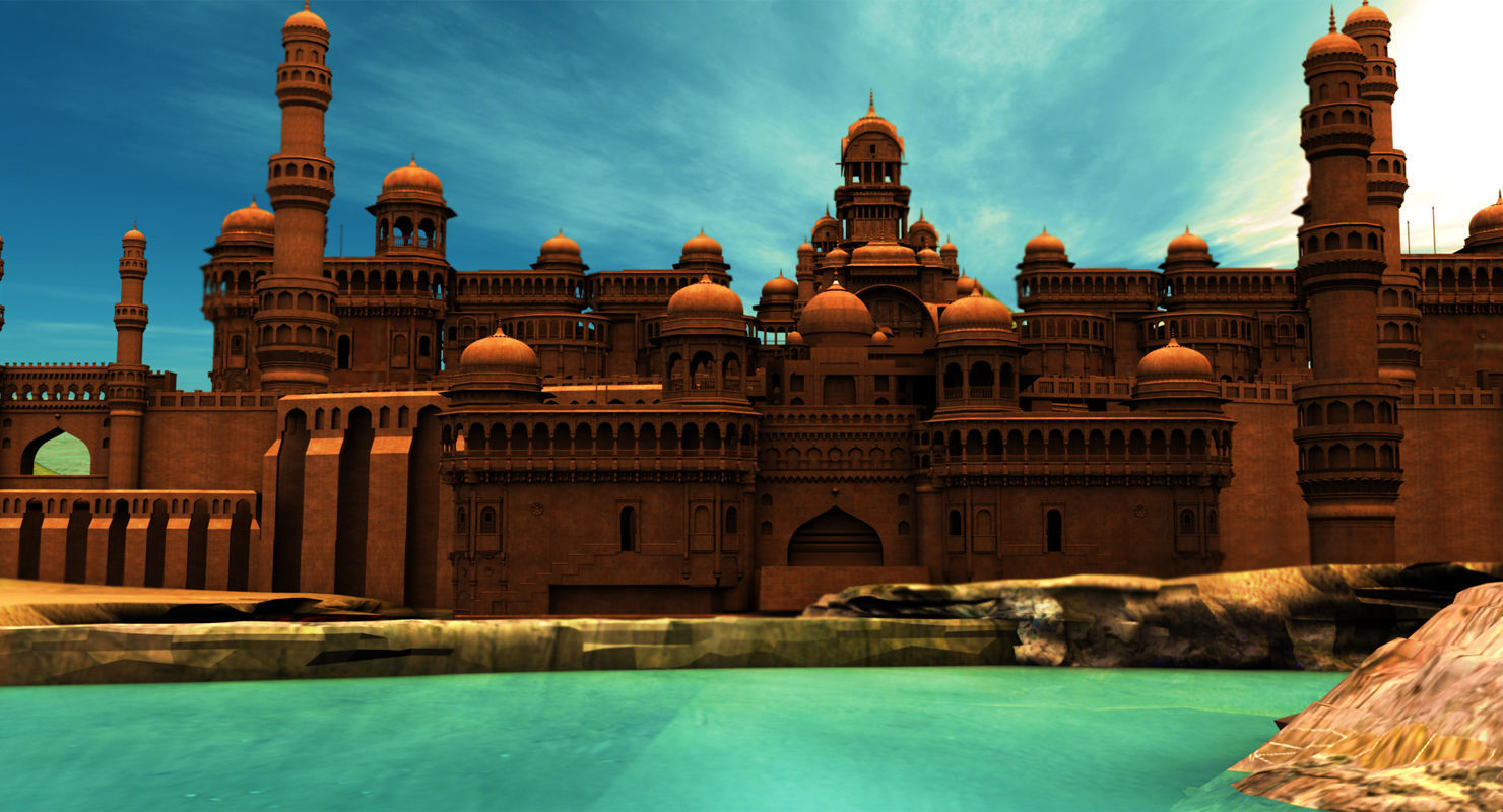 fort palace 3d set model 3D model_6
