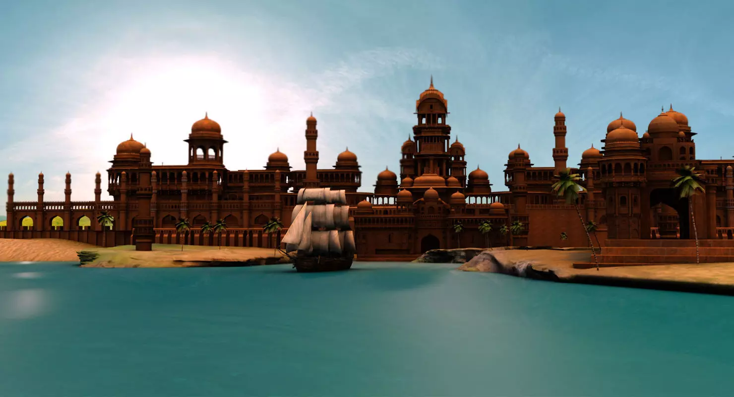 fort palace 3d set model 3D model_0