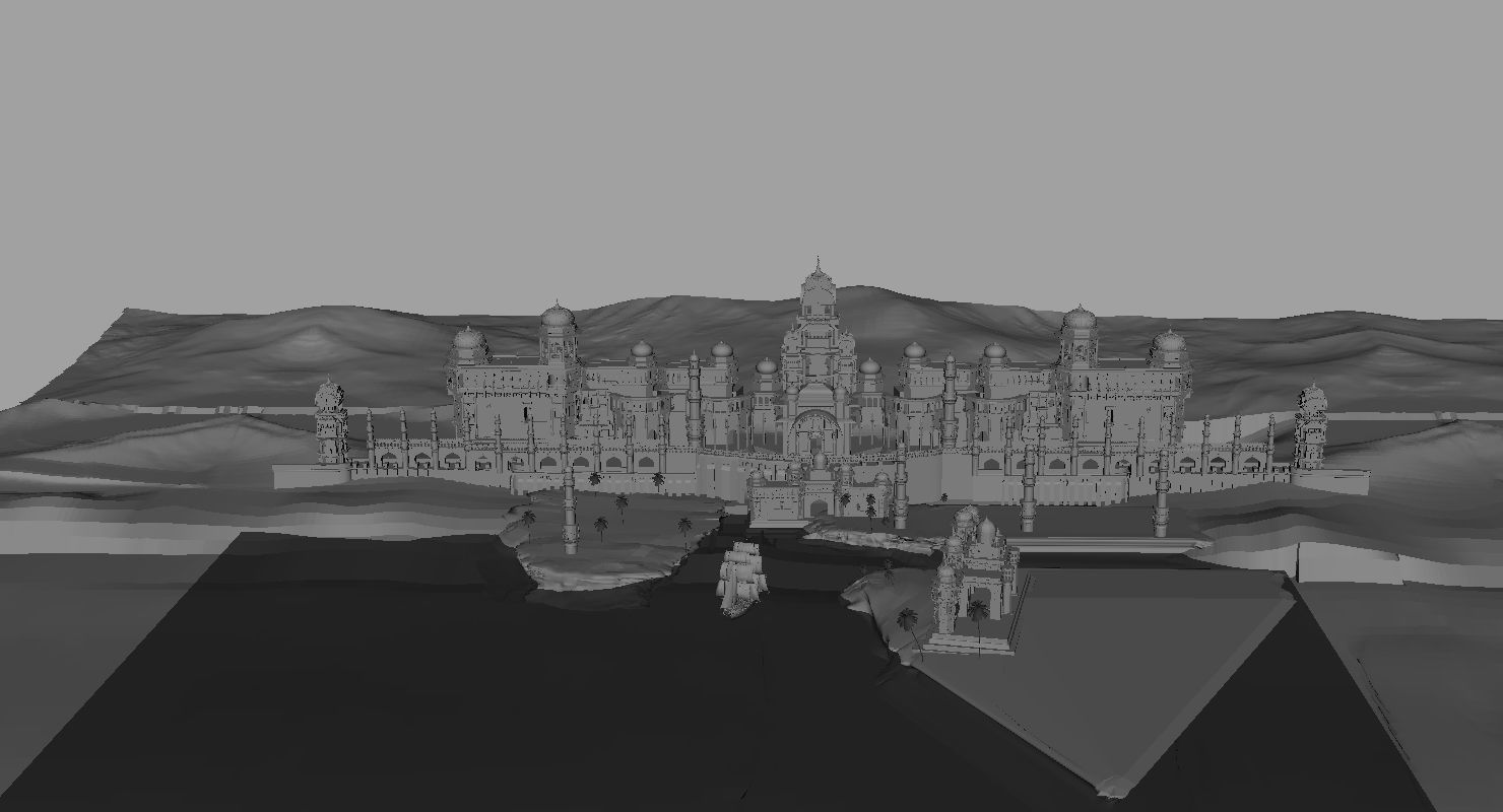 fort palace 3d set model 3D model_10