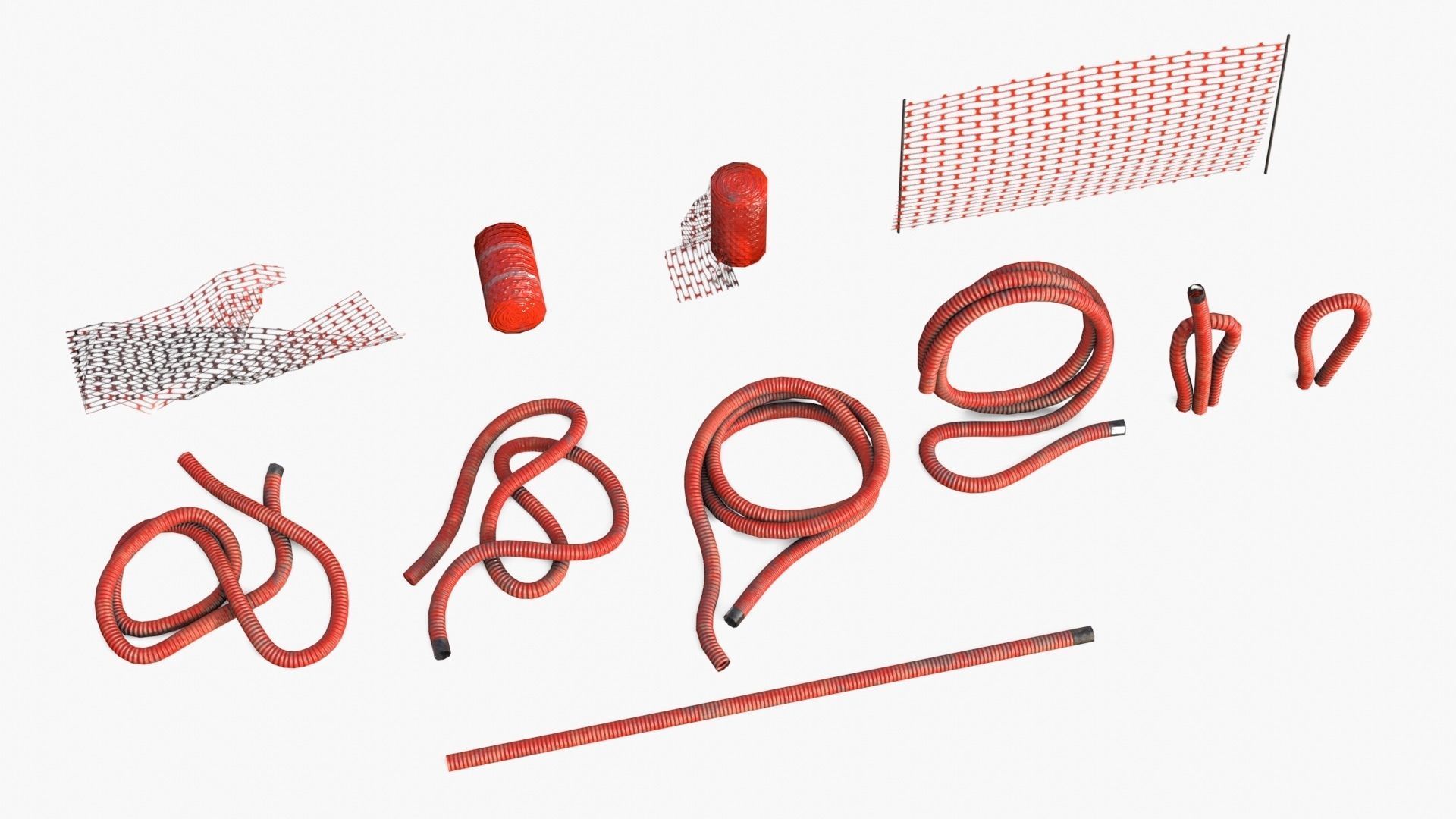 Plastic Ducts and Construction Elements Low-poly 3D model_7