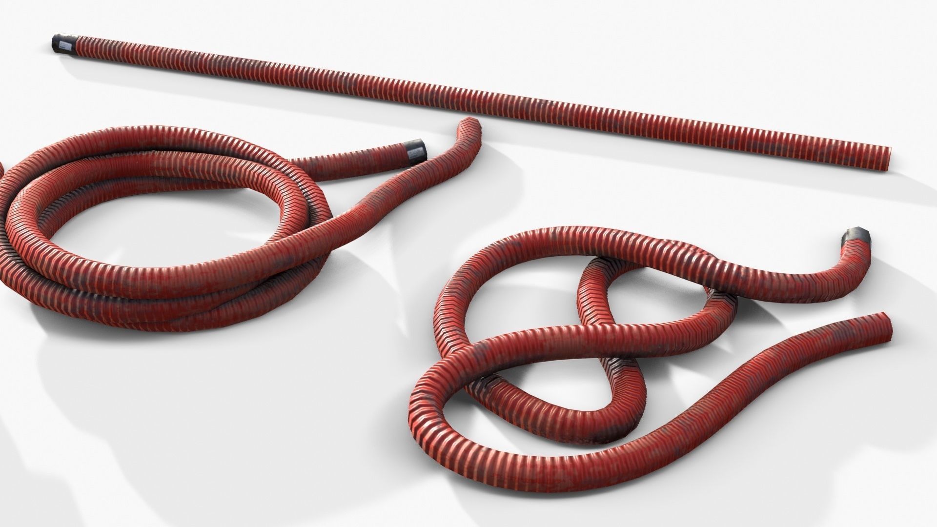 Plastic Ducts and Construction Elements Low-poly 3D model_10